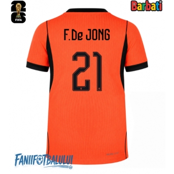 Țările de Jos Frenkie de Jong #21 Tricou Fotbal Replică Mondial 2026 Barbati Acasa